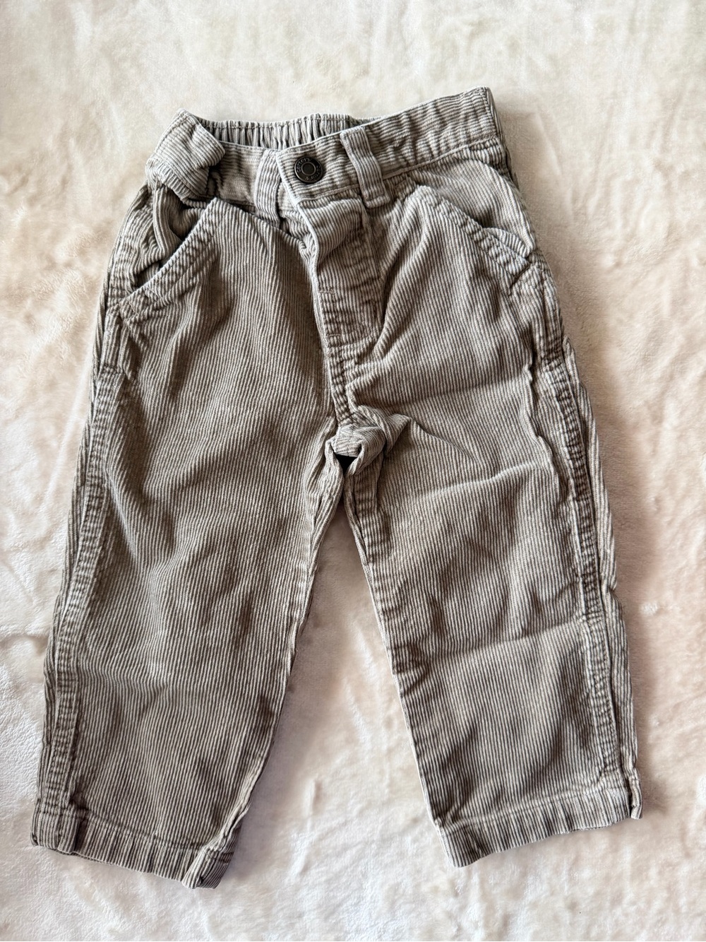 Carter’s Kids Corduroy Pants in Light Gray - Classic Everyday Bottoms - size 18m